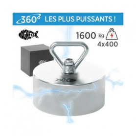 Aimant 360° 600kg avec coque de protection + corde pour la pêche à