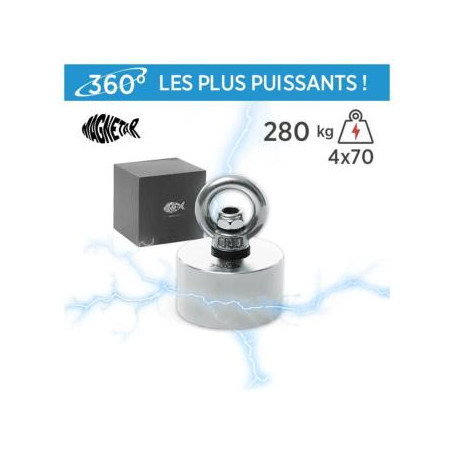 Magnetar Classic 400 - Aimant de pêche (880LB/400KG) - Détecteurs