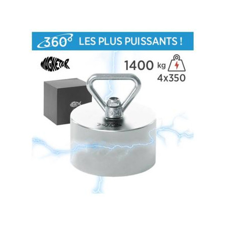 Magnetastico® | 3 pièces aimants avec œillet en néodyme N35 de 20 mm | Force d'attraction de 9