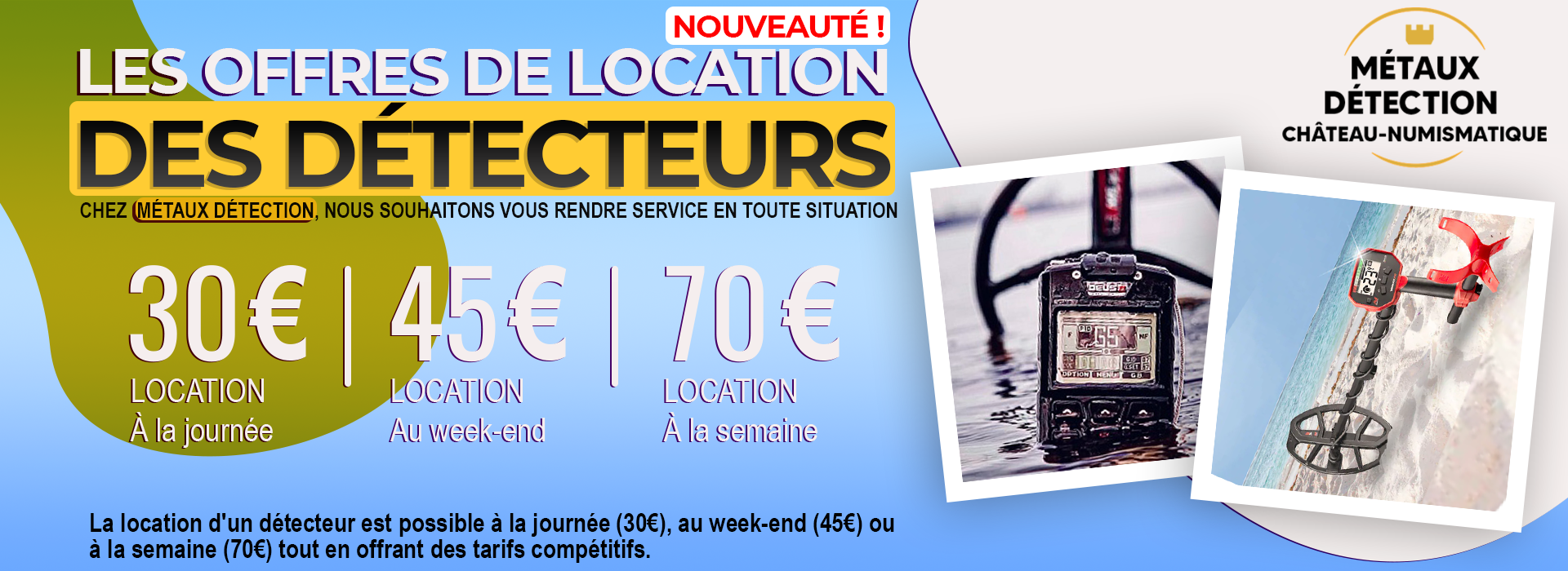 Locations détecteurs de métaux Locations détecteurs de métaux