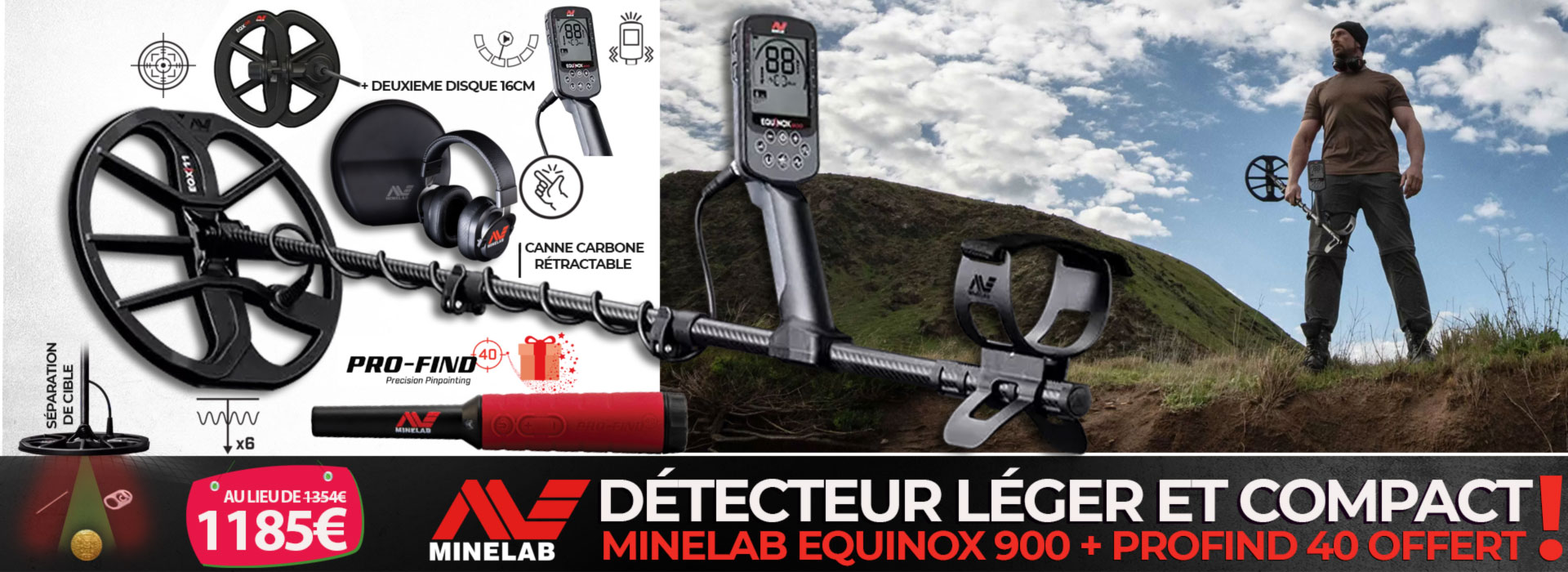 Minelab Equinox 900 + Profind 40